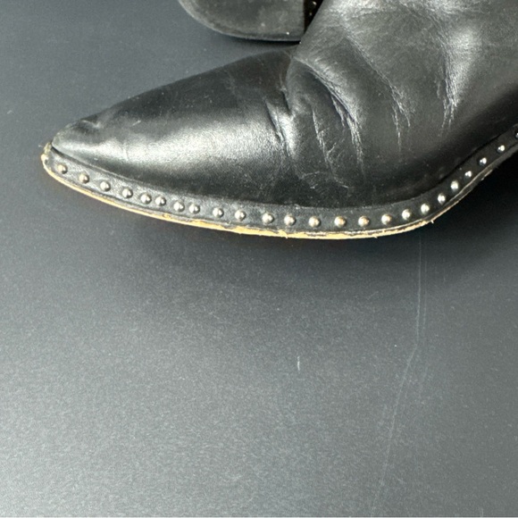 Dolce Vita 8.5 Studded Side Zip Block Heels Ankle Bootie Boot Grunge Dress Punk - Picture 15 of 16